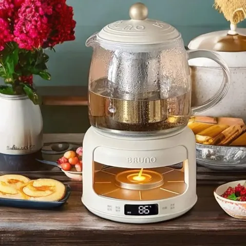 Ấm Đun Điện BRUNO CHILL 800ML - Bình Siêu Tốc 3in1 Chưng Yến, Hầm Tươi - Thiết Kế Đẹp, An Toàn, Nhiệt Độ Thời Gian Thực