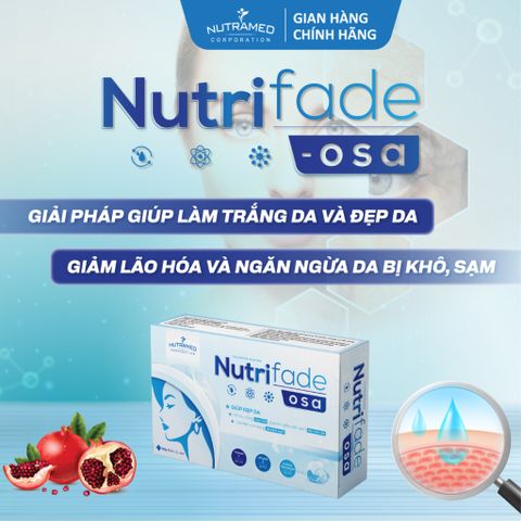 Viên Uống Nutrifade OSA - Hỗ Trợ Làm Chậm Quá Trình Lão Hóa Da, Cải Thiện Da Khô Sạm, Làm Trắng Da (30 Viên) - Nutramed