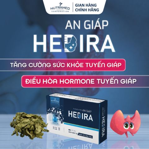 Viên uống An Giáp Hedira 30 viên - Hỗ trợ tăng cường sức khỏe tuyến giáp và điều hòa hormone - Thực phẩm chức năng Nutramed