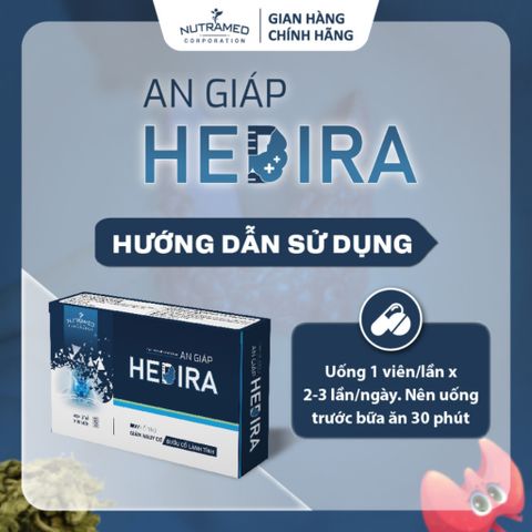 Viên uống An Giáp Hedira 30 viên - Hỗ trợ tăng cường sức khỏe tuyến giáp và điều hòa hormone - Thực phẩm chức năng Nutramed