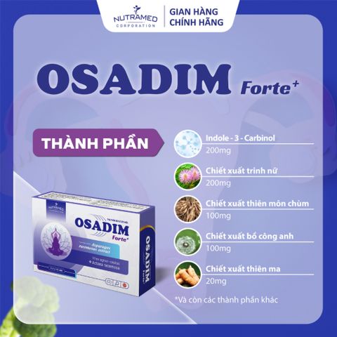 Osadim Forte - Viên uống hỗ trợ cân bằng hormone, cải thiện triệu chứng mãn kinh cho phụ nữ (40 viên) - Nutramed