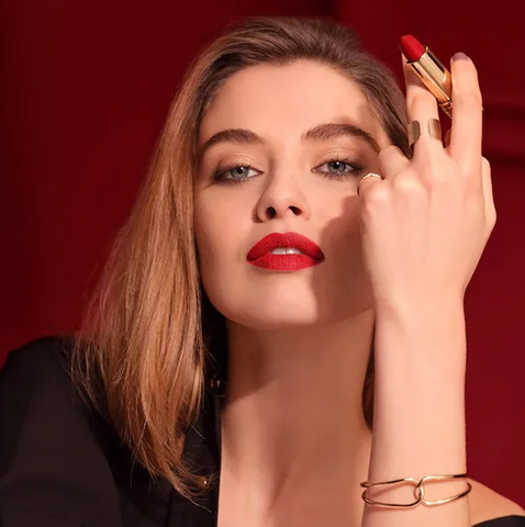 Son Lancôme L'Absolu Rouge Drama Matte 505 Attrape Coeur - Son Môi Đỏ Hồng Sang Trọng, Độ Bám Màu Lâu, Phù Hợp Với Mọi Tông Da