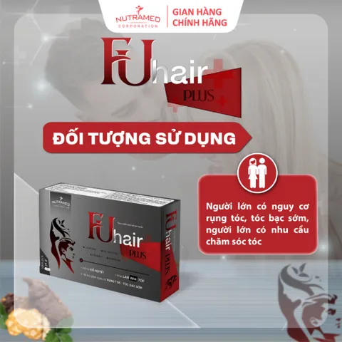 Viên uống Fuhair Plus - Hỗ trợ giảm rụng tóc, làm đen tóc và chăm sóc tóc chắc khỏe - Nutramed