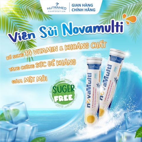 Viên sủi NovaMulti bổ sung vitamin và khoáng chất, hỗ trợ tăng cường sức đề kháng, giảm mệt mỏi (20 viên)