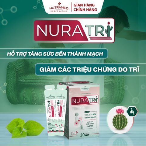 NURATRI Hỗ Trợ Ngăn Ngừa Trĩ - Thực Phẩm Chức Năng 20 Gói X 10ml - Giải Pháp Tăng Sức Bền Thành Mạch