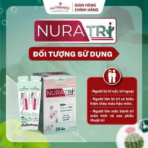 NURATRI Hỗ Trợ Ngăn Ngừa Trĩ - Thực Phẩm Chức Năng 20 Gói X 10ml - Giải Pháp Tăng Sức Bền Thành Mạch