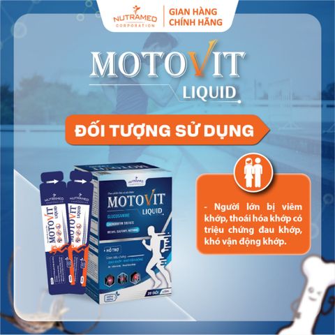 Gói Uống Motovit Liquid Hỗ Trợ Đau Khớp, Viêm Khớp & Thoái Hóa Khớp - 20 Gói 15ml - Sản Phẩm Bổ Trợ Xương Khớp Nutramed