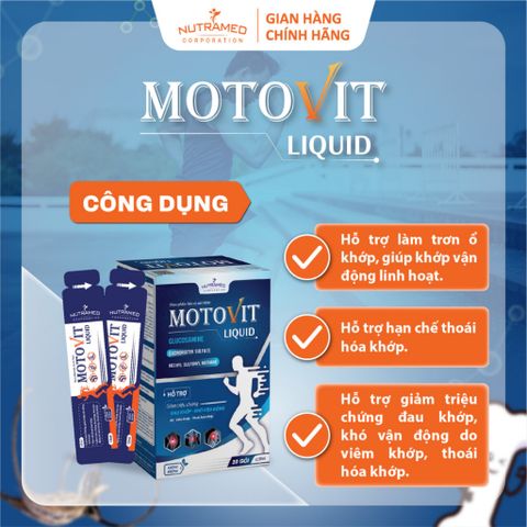 Gói Uống Motovit Liquid Hỗ Trợ Đau Khớp, Viêm Khớp & Thoái Hóa Khớp - 20 Gói 15ml - Sản Phẩm Bổ Trợ Xương Khớp Nutramed
