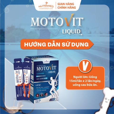 Gói Uống Motovit Liquid Hỗ Trợ Đau Khớp, Viêm Khớp & Thoái Hóa Khớp - 20 Gói 15ml - Sản Phẩm Bổ Trợ Xương Khớp Nutramed