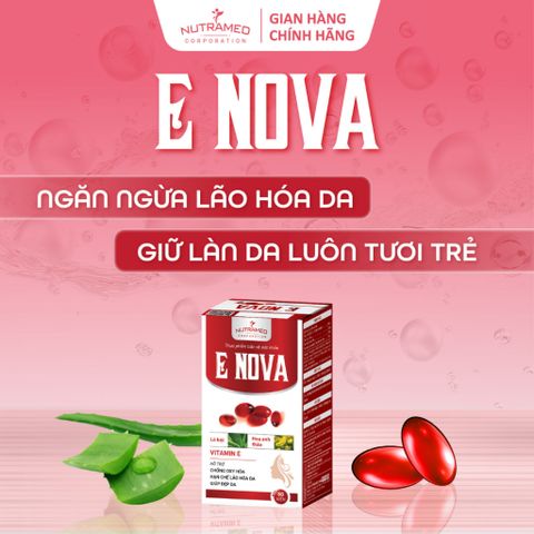 Viên uống E Nova Nutramed - Hỗ trợ ngăn ngừa lão hóa da, đẹp da, chống oxy hóa (60 viên)