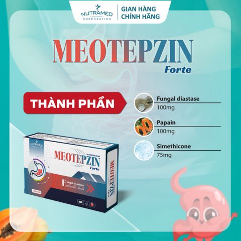 Viên uống tiêu hóa Meotepzin Forte 30 viên - Giải pháp hỗ trợ giảm đầy bụng, chướng hơi, khó tiêu - Bổ sung enzym tiêu hóa hiệu quả