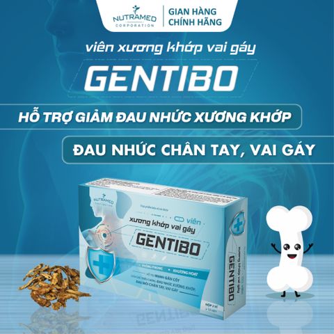 Viên uống Gentibo hỗ trợ giảm đau xương khớp, mỏi chân tay và vai gáy - Giải pháp cho sức khỏe xương khớp (30 viên)
