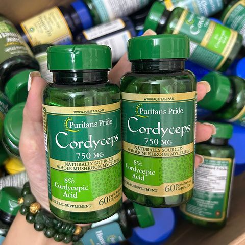 Đông trùng hạ thảo Puritan’s Pride Cordyceps 750mg 60 viên