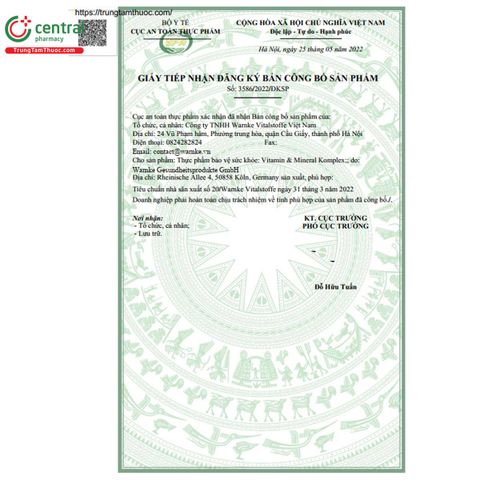 Viên uống Tổng hợp Vitamin & Mineral Warnke Komplex - Hỗ trợ tăng sức đề kháng, bổ sung dinh dưỡng, hộp 100 viên