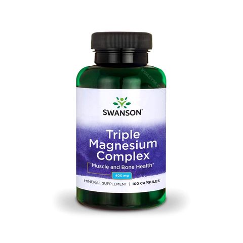 Magie thuần chay Triple Magnesium 400mg Swanson USA 100 viên