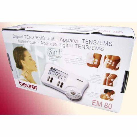 MÁY ĐIỆN TRÂM KỸ THUẬT SỐ BEURER EM80 - Thiết Bị Massage TENS/EMS 3 Đặc Tính, 30 Ứng Dụng, Thư Giãn Cơ Bắp, Chữa Đau, Made in Germany