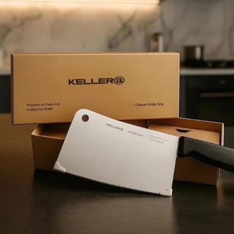 Dao Chặt Đức Keller Pollux - Lưỡi Thép Không Gỉ 17.8cm, Cán Nhựa Chắc Chắn, Dụng Cụ Bếp Cao Cấp Chặt Xương Ống