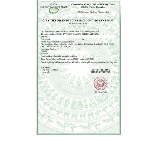 Vitamin Brauer Ultra Pure DHA 60 viên cho trẻ từ 7 tháng - Hỗ trợ phát triển não bộ và mắt khỏe mạnh