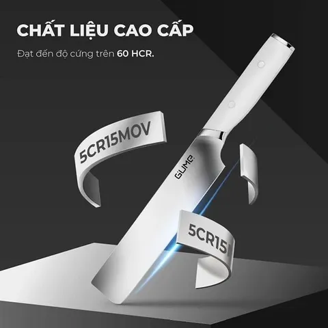 Bộ Dao 2 Món GUME KOREA GMK25 - Dao Làm Bếp Đa Năng và Dao Gọt Cao Cấp, Chất Liệu Thép Không Gỉ, Thiết Kế Sang Trọng