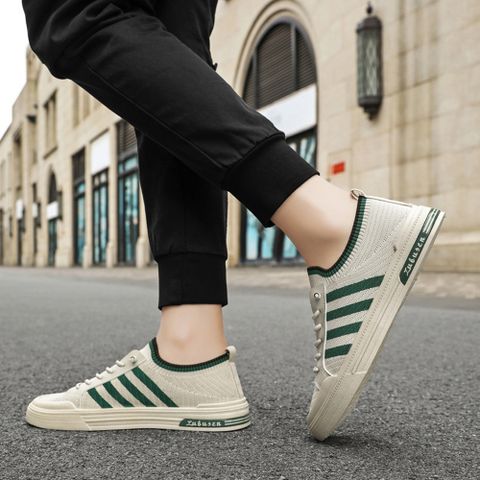Giày Thể Thao Nam Sneaker Vải Dệt Thoáng Khí - Giày Chạy Bền, Phong Cách Thời Trang Hot Trend, Dễ Phối Đồ 325425