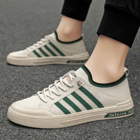 Giày Thể Thao Nam Sneaker Vải Dệt Thoáng Khí - Giày Chạy Bền, Phong Cách Thời Trang Hot Trend, Dễ Phối Đồ 325425