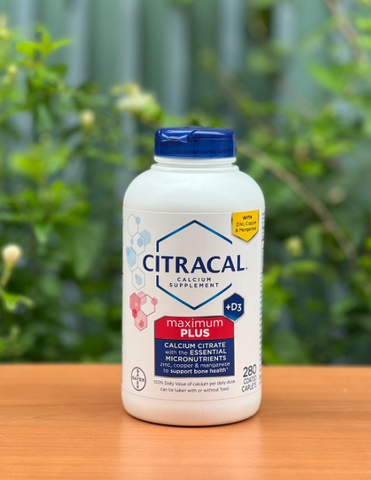 Viên Uống Canxi Citracal Maximum Plus 280 Viên - Bổ Sung Canxi Dễ Hấp Thụ, Hỗ Trợ Xương Khớp - Thương Hiệu Bayer Mỹ