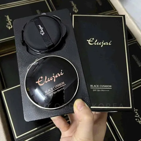 Phấn Cushion Cao Cấp Elujai Black Kèm Lõi - Trang Điểm Dưỡng Ẩm, Chống Nắng, Che Khuyết Điểm Hoàn Hảo cho Làn Da Mịn Màng