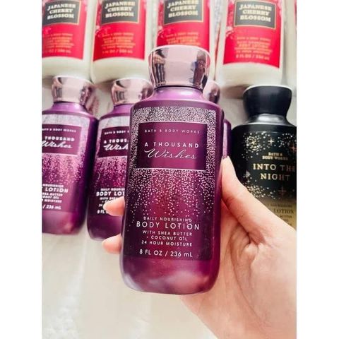 Dưỡng Thể Bath and Body Works 236ml - A Thousand Wishes, Hương Thơm Quyến Rũ, Cấp Ẩm Chuyên Sâu Cho Da Mềm Mại, Sản Phẩm Mỹ Phẩm Mỹ