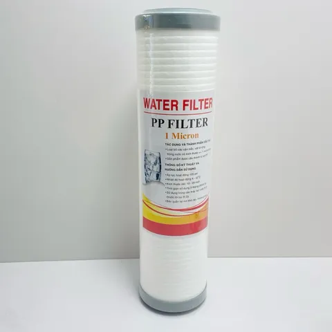 Lõi Lọc Nước PP 10 Inch 1 Micron - Bảo Vệ Hệ Thống Lọc, Cải Thiện Chất Lượng Nước, An Toàn Cho Sức Khỏe