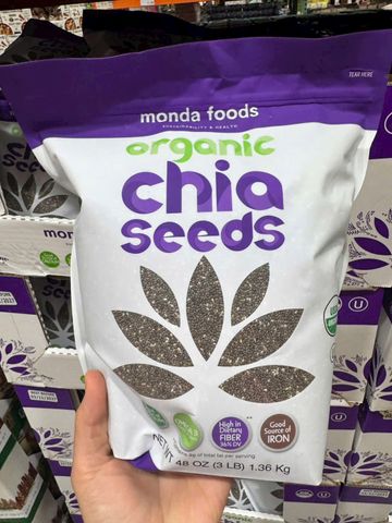 Hạt Chia Hữu Cơ Monda Food 1.36kg - Superfood Giảm Cân Tự Nhiên, Nguồn Năng Lượng Cho Cả Gia Đình, Không Biến Đổi Gen