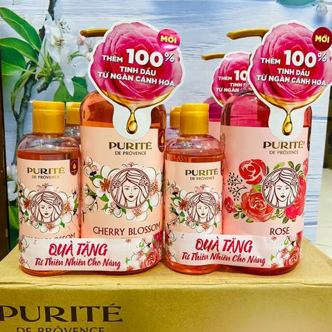 Sữa Tắm Mềm Mịn Dưỡng Body Purité 850ml + Chai Tặng 250ml - Giải Pháp Dưỡng Ẩm Da Nữ Hiệu Quả, Hương Thơm Dễ Chịu