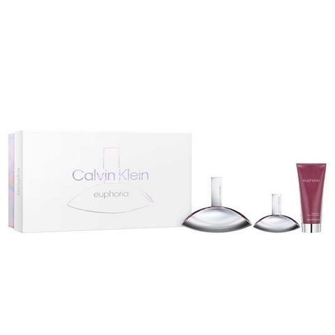 Bộ Nước Hoa Calvin Klein Euphoria 100ml & 30ml + Kem Body Dưỡng Da - Hương Thơm Quyến Rũ, Sang Trọng, Quà Tặng Tuyệt Vời