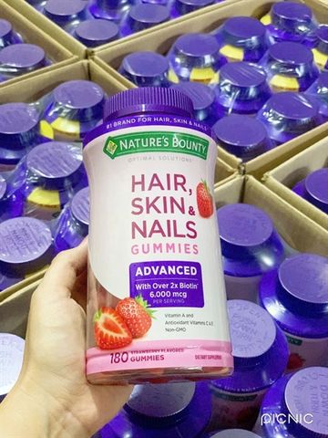 {Sale hàng dính nhẹ}! Nature'S Bounty hair, skin and nails, 180 viên dẻo( date 8/26)