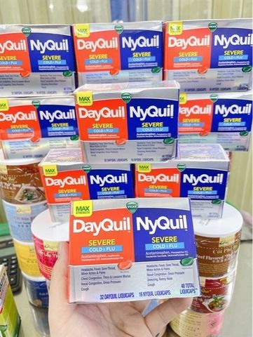 Viên Uống giảm Ho Và Cảm Cúm Ngày Và Đêm Dayquil & Nyquil- Hộp 48V