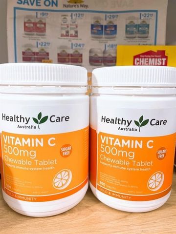 Viên Uống Bổ Sung Vitamin C 500Mg Healthy Care 500 Viên (Hũ Cam) 325636