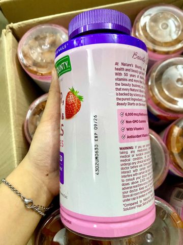 {Sale hàng dính nhẹ}! Nature'S Bounty hair, skin and nails, 180 viên dẻo( date 8/26)