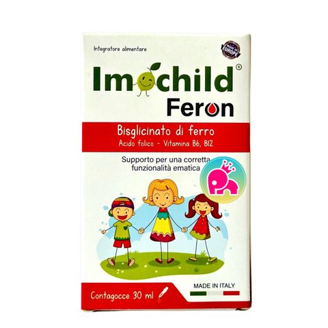 Imochild Feron 30ml - Bổ sung Sắt, Acid Folic và Vitamin Nhóm B cho Trẻ Em và Người Lớn - Hỗ trợ Tạo Máu, Vị Chanh Ngon