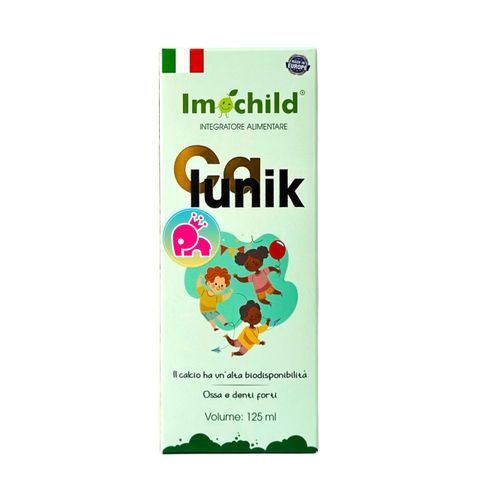 Canxi Sinh Học CALUNIK Imochild 125ml - Hỗ Trợ Xương và Răng Chắc Khỏe, Bổ Sung Canxi và Vitamin D3, K2 MK-7, Dễ Uống
