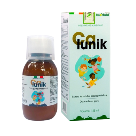 Canxi Sinh Học CALUNIK Imochild 125ml - Hỗ Trợ Xương và Răng Chắc Khỏe, Bổ Sung Canxi và Vitamin D3, K2 MK-7, Dễ Uống