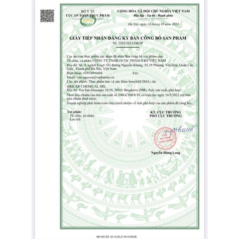 Bổ Sung DHA Imochild 20ml - Phát Triển Trí Não, Thị Lực, Tăng Cường Đề Kháng Cho Trẻ Em, Dễ Dàng Sử Dụng