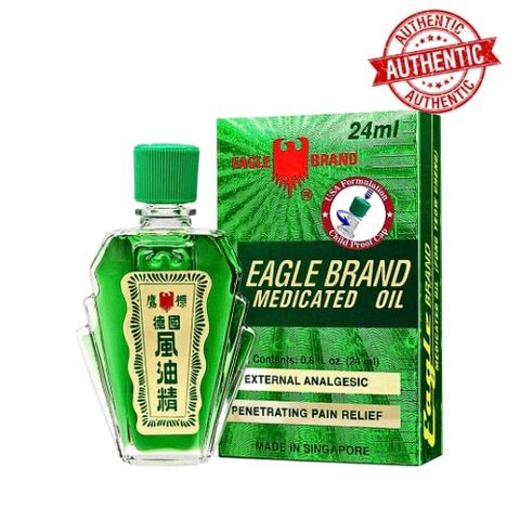 Dầu Gió Eagle Brand 24ml - Giảm Đau Cơ Khớp, Hỗ Trợ Massage, Dầu Medicated Xuất Xứ Singapore