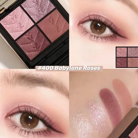 [ không hộp ] Bảng Phấn Mắt Yves Saint Laurent YSL Couture Mini Clutch Eyeshadow Palette Màu 400 Babylone Roses, 10g