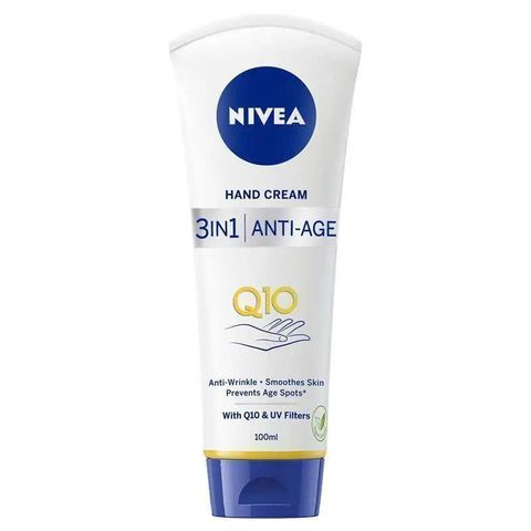 Kem dưỡng da tay NIVEA Q10 3-in-1 Anti-age Hand Cream with UV Filters 100ml