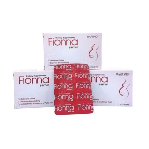 Fionna 5 MTHF - Bổ Sung Folate cho Phụ Nữ Mang Thai, Hỗ Trợ Tạo Máu & Tăng Sức Đề Kháng - Hộp 30 Viên