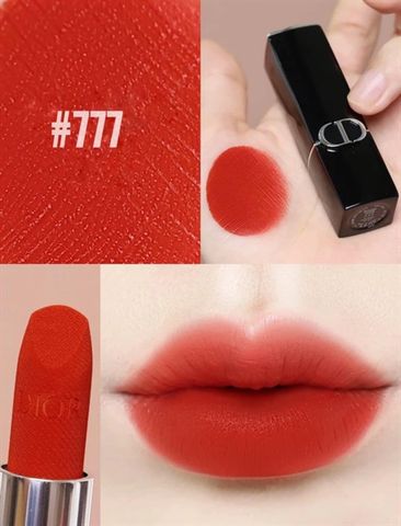 Son Dior 777 Rouge Couture - Son Môi Velvet & Satin Đỏ Sang Trọng, Chất Lượng Cao, Sản Phẩm Làm Đẹp Cao Cấp