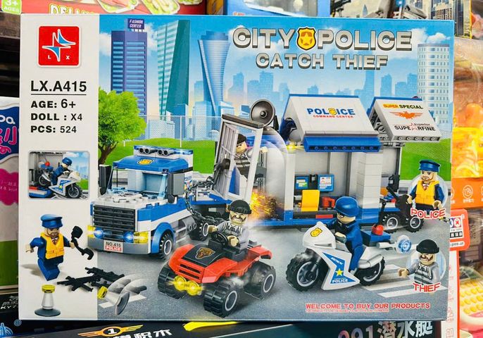 Đồ Chơi Lắp Ráp LX.A415 CITY POLICE 524 Mảnh Ghép - Thú Vị Cho Bé Từ 6 Tuổi, Khám Phá Thế Giới Người Bảo Vệ Thành Phố