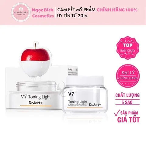 Kem Dưỡng Trắng Da Dr Jart+ V7 Toning Light 15ml - Giúp Làm Sáng Da, Cung Cấp Độ Ẩm Với Vitamin C - Mỹ Phẩm Hàn Quốc Chính Hãng
