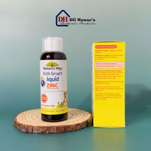 Bổ Sung Kẽm Tăng Đề Kháng Nature’s Way Kids Smart Liquid 100ml - Vitamin Hỗ Trợ Sức Khỏe Cho Trẻ Em 6 Tháng Đến 12 Tuổi