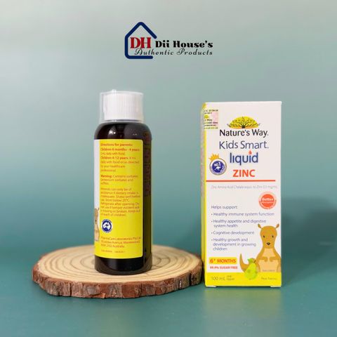 Bổ Sung Kẽm Tăng Đề Kháng Nature’s Way Kids Smart Liquid 100ml - Vitamin Hỗ Trợ Sức Khỏe Cho Trẻ Em 6 Tháng Đến 12 Tuổi