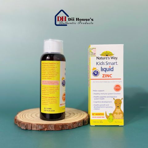 Bổ Sung Kẽm Tăng Đề Kháng Nature’s Way Kids Smart Liquid 100ml - Vitamin Hỗ Trợ Sức Khỏe Cho Trẻ Em 6 Tháng Đến 12 Tuổi